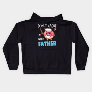 Pirate Donut Argue With Father Daddy Dad Papa Son Daughter Kids Hoodie